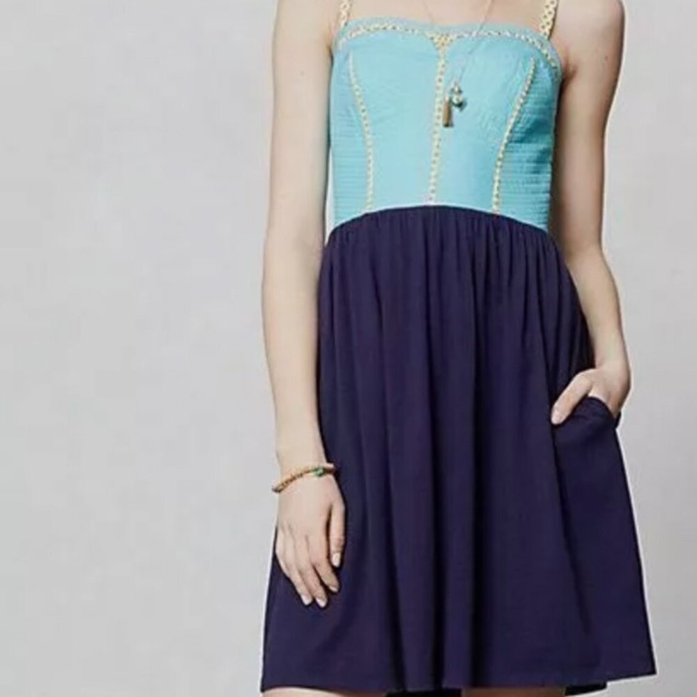Lilka Anthropologie Sleeveless Mini Dress with Pockets
